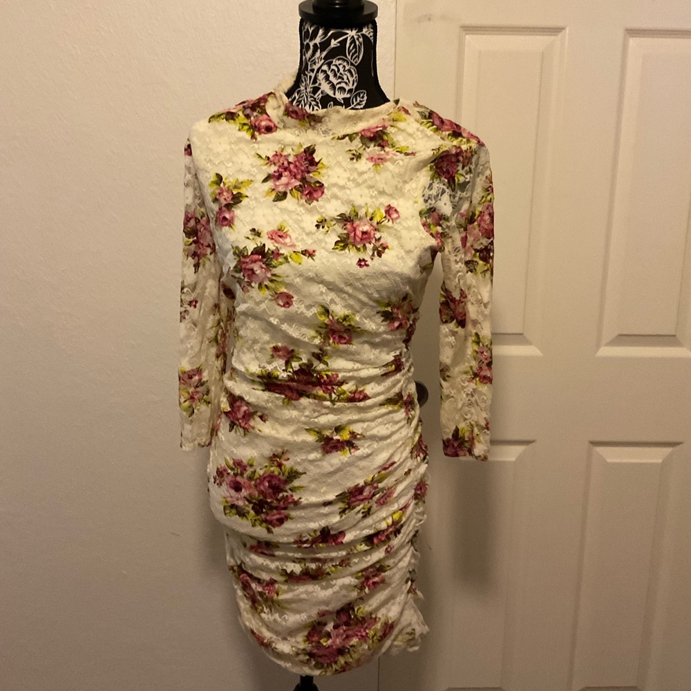 Beautiful floral, lace dress.